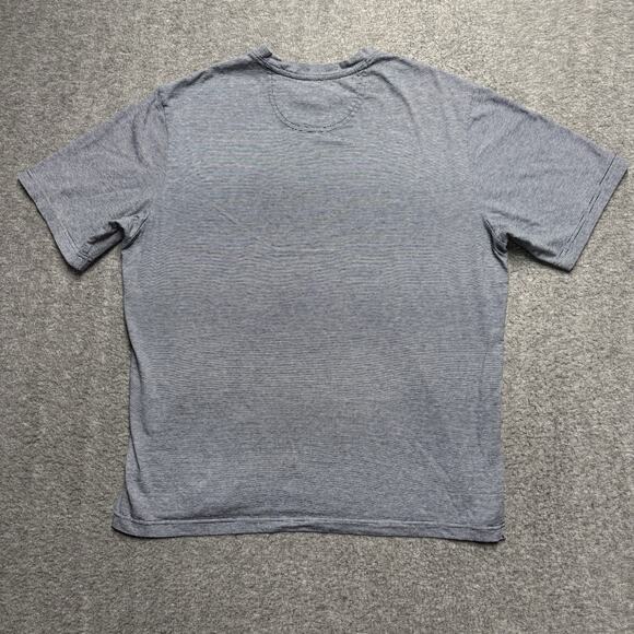 Tommy Bahama Short Sleeve T-Shirt Men's XL Navy Blue/White Striped 100% Cotton - Picture 4 of 6